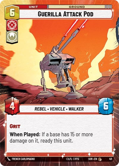 Guerilla Attack Pod (Hyperspace) (Spark of Rebellion) Near Mint Foil