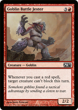 Goblin Battle Jester (Magic 2013 Core Set) Medium Play Foil
