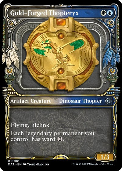 Gold-Forged Thopteryx (Showcase) (March of the Machine: The Aftermath) Near Mint