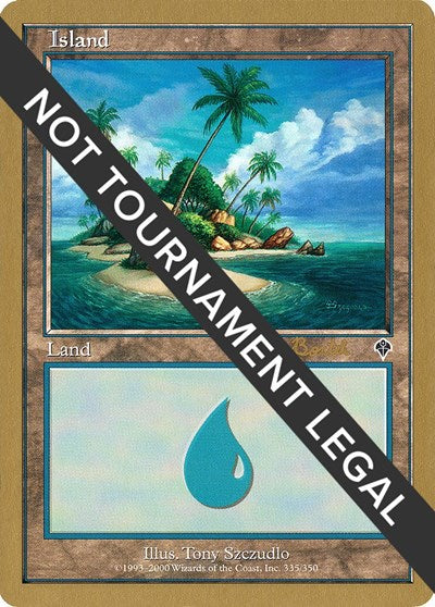 Island (335) - 2001 Alex Borteh (INV) (World Championship Decks) Medium Play