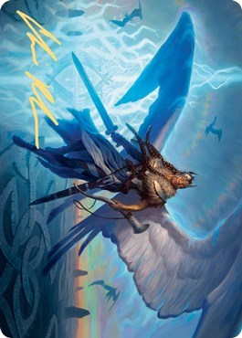 Righteous Valkyrie Art Card (Gold-Stamped Signature) (Art Series: Kaldheim) Near Mint