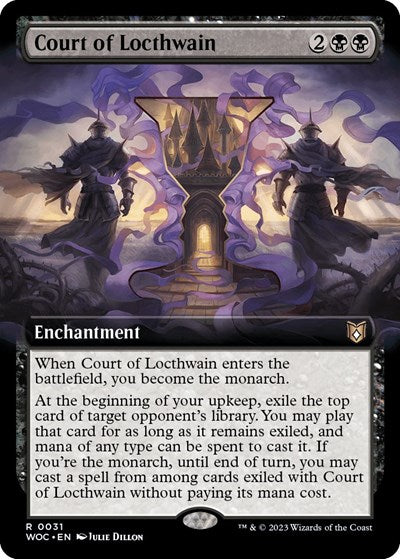 Court of Locthwain (Extended Art) (Commander: Wilds of Eldraine) Damaged / Poor