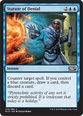 Statute of Denial (Magic 2015 Core Set) Medium Play Foil
