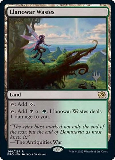 Llanowar Wastes (Promo Pack: The Brothers War) Near Mint