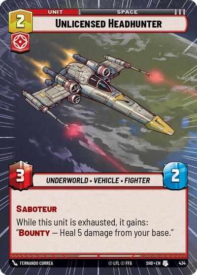 Unlicensed Headhunter (Hyperspace) (Shadows of the Galaxy) Near Mint Foil