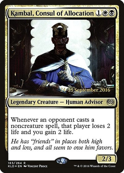 Kambal, Consul of Allocation (Promos: Prerelease Cards) Light Play Foil