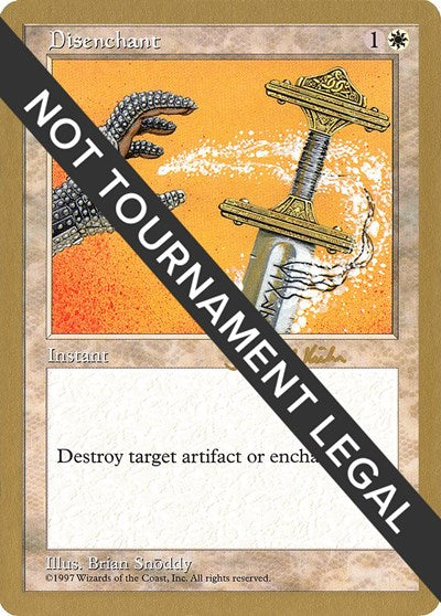 Disenchant - 1997 Janosch Kuhn (5ED) (World Championship Decks) Light Play