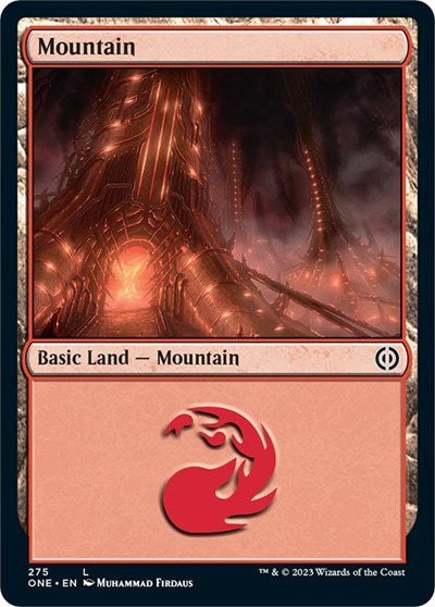 Mountain (275) (Phyrexia: All Will Be One) Near Mint Foil