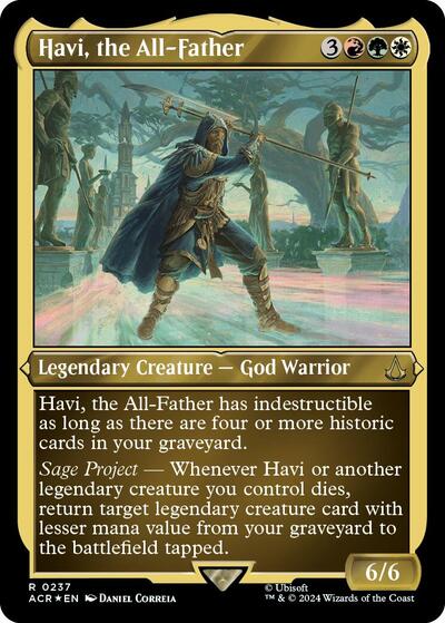 Havi, the All-Father (Foil Etched) (Universes Beyond: Assassin's Creed) Light Play Foil