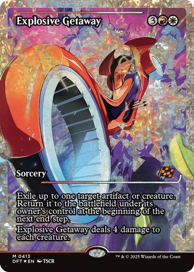 Explosive Getaway (Showcase) (Fracture Foil) (Aetherdrift) Near Mint Foil