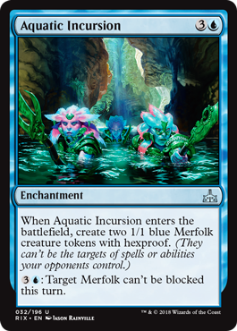 Aquatic Incursion (Rivals of Ixalan) Light Play