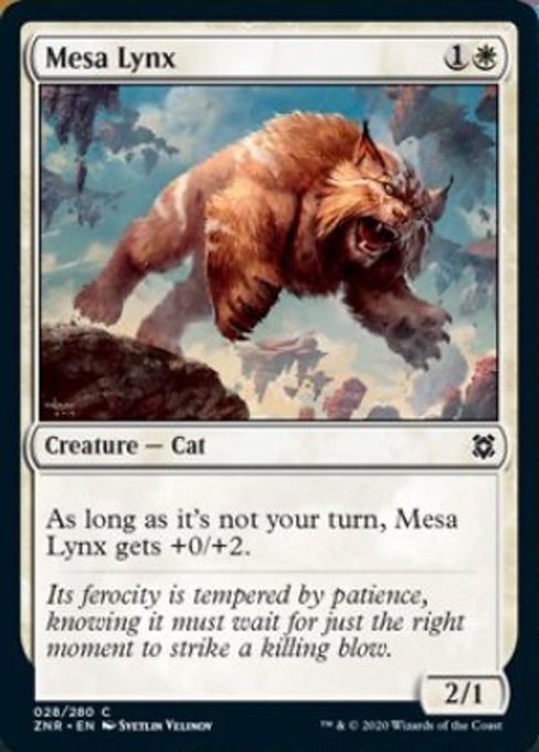 Mesa Lynx (Zendikar Rising) Medium Play Foil