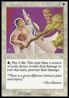 Righteous Aura (Mercadian Masques) Heavy Play