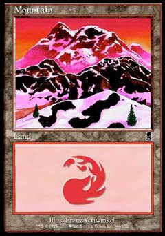 Mountain (344) (Odyssey) Medium Play Foil