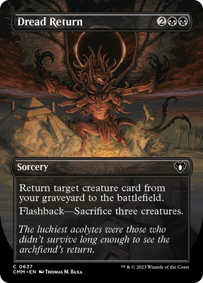 Dread Return (Borderless) (Commander Masters) Light Play Foil