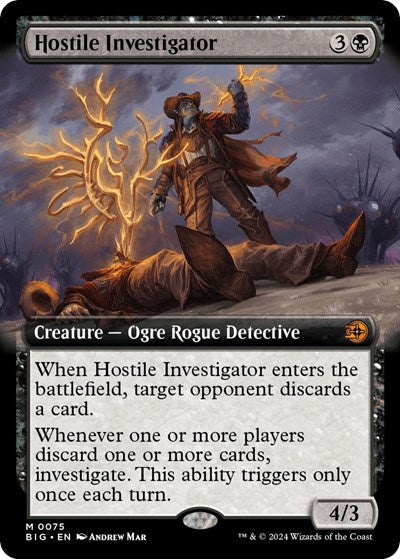 Hostile Investigator (Extended Art) (Outlaws of Thunder Junction: The Big Score) Near Mint Foil