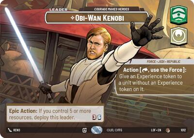 Obi-Wan Kenobi Courage Makes Heroes (Showcase) (Legends of the Force) Near Mint Foil