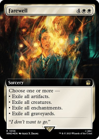 Farewell (Extended Art) (Surge Foil) (Universes Beyond: Doctor Who) Light Play Foil