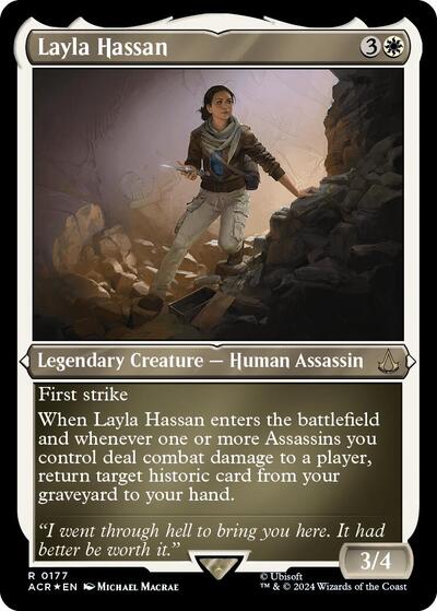 Layla Hassan (Foil Etched) (Universes Beyond: Assassin's Creed) Near Mint Foil