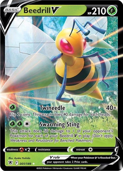 Beedrill V (SWSH10: Astral Radiance) Light Play Holofoil