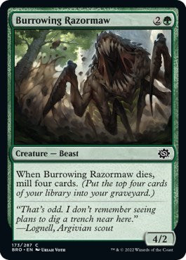 Burrowing Razormaw (The Brothers' War) Light Play
