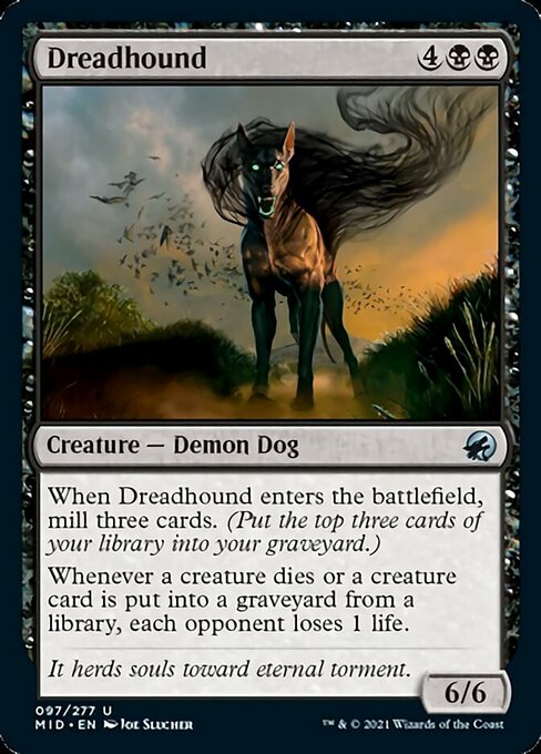Dreadhound (Innistrad: Midnight Hunt) Light Play Foil