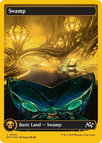 Swamp (0509) (First-Place Foil) (Aetherdrift) Damaged / Poor Foil
