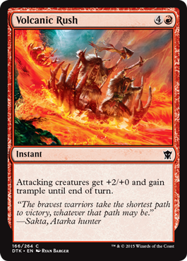 Volcanic Rush (Dragons of Tarkir) Light Play Foil