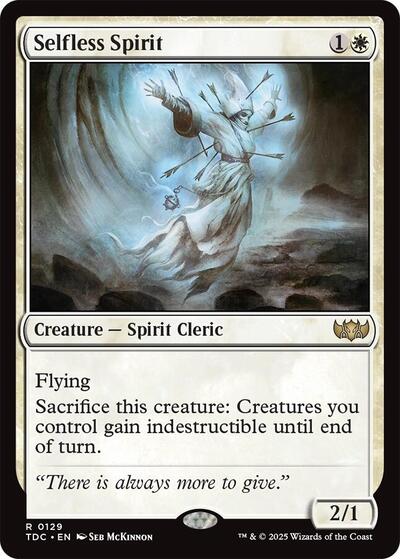 Selfless Spirit (Commander: Tarkir: Dragonstorm) Light Play