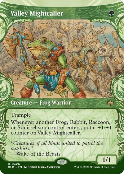 Valley Mightcaller (Showcase) (Bloomburrow) Light Play Foil