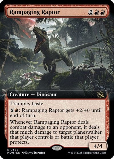 Rampaging Raptor (Extended Art) (March of the Machine) Near Mint Foil