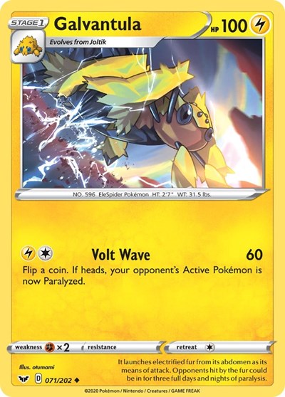 Galvantula (SWSH01: Sword & Shield Base Set) Light Play Reverse Holofoil