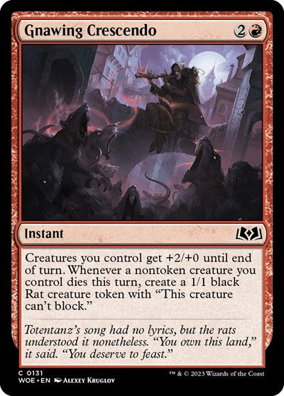 Gnawing Crescendo (Wilds of Eldraine) Light Play Foil