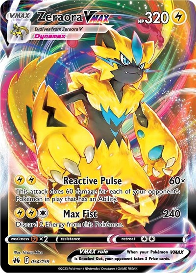 Zeraora VMAX (Crown Zenith) Near Mint Holofoil