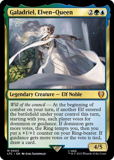 Galadriel, Elven-Queen (Commander: The Lord of the Rings: Tales of Middle-earth) Light Play Foil