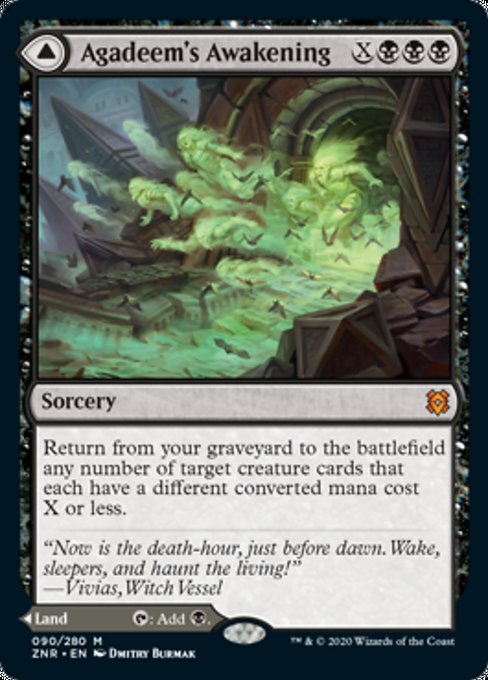 Agadeem's Awakening / Agadeem, the Undercrypt (Zendikar Rising) Light Play Foil