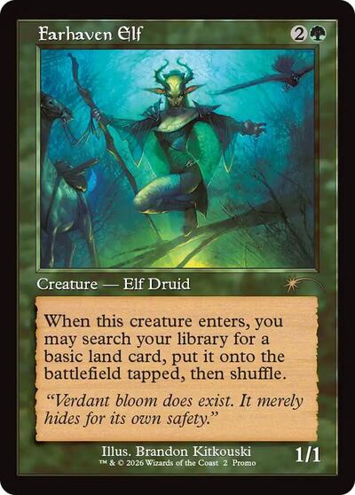 Farhaven Elf (Retro Frame) (Promos: WPN and Gateway) Near Mint Foil