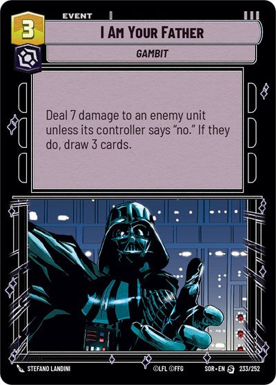I Am Your Father (Spark of Rebellion) Near Mint Foil