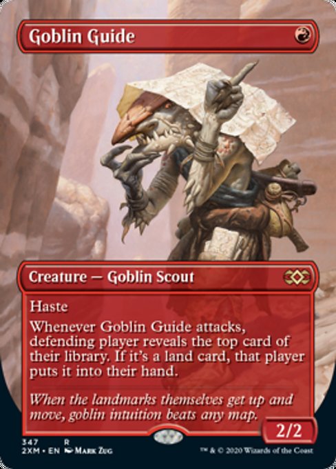Goblin Guide (Borderless) (Double Masters) Light Play
