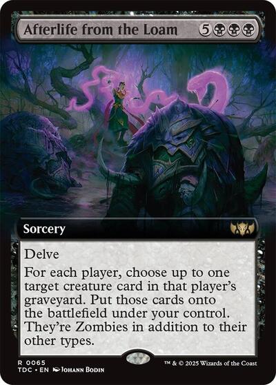 Afterlife from the Loam (Extended Art) (Commander: Tarkir: Dragonstorm) Light Play