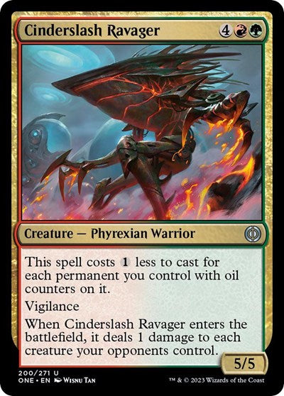 Cinderslash Ravager (Phyrexia: All Will Be One) Light Play Foil