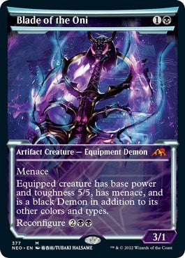 Blade of the Oni (Showcase) (Kamigawa: Neon Dynasty) Near Mint Foil