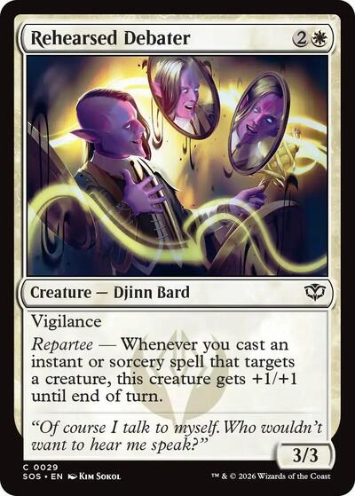 Rehearsed Debater (Secrets of Strixhaven) Light Play Foil
