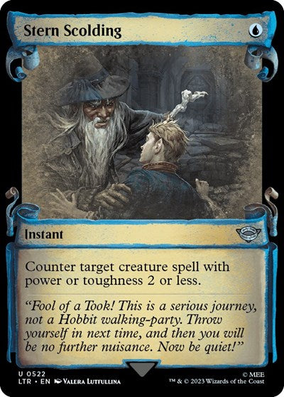 Stern Scolding (Showcase Scrolls) (Universes Beyond: The Lord of the Rings: Tales of Middle-earth) Light Play Foil