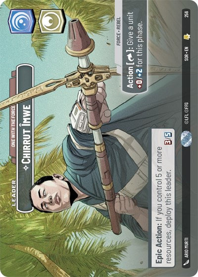 Chirrut Imwe One With The Force (Showcase) (Spark of Rebellion) Near Mint Foil