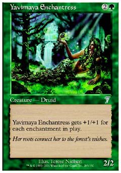 Yavimaya Enchantress (7th Edition) Light Play