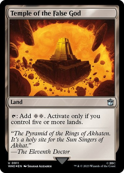 Temple of the False God (Surge Foil) (Universes Beyond: Doctor Who) Near Mint Foil