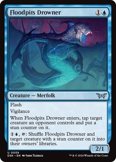 Floodpits Drowner (Duskmourn: House of Horror) Light Play Foil