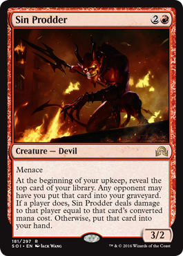 Sin Prodder (Shadows Over Innistrad) Medium Play Foil
