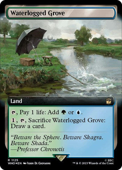 Waterlogged Grove (Extended Art) (Surge Foil) (Universes Beyond: Doctor Who) Light Play Foil